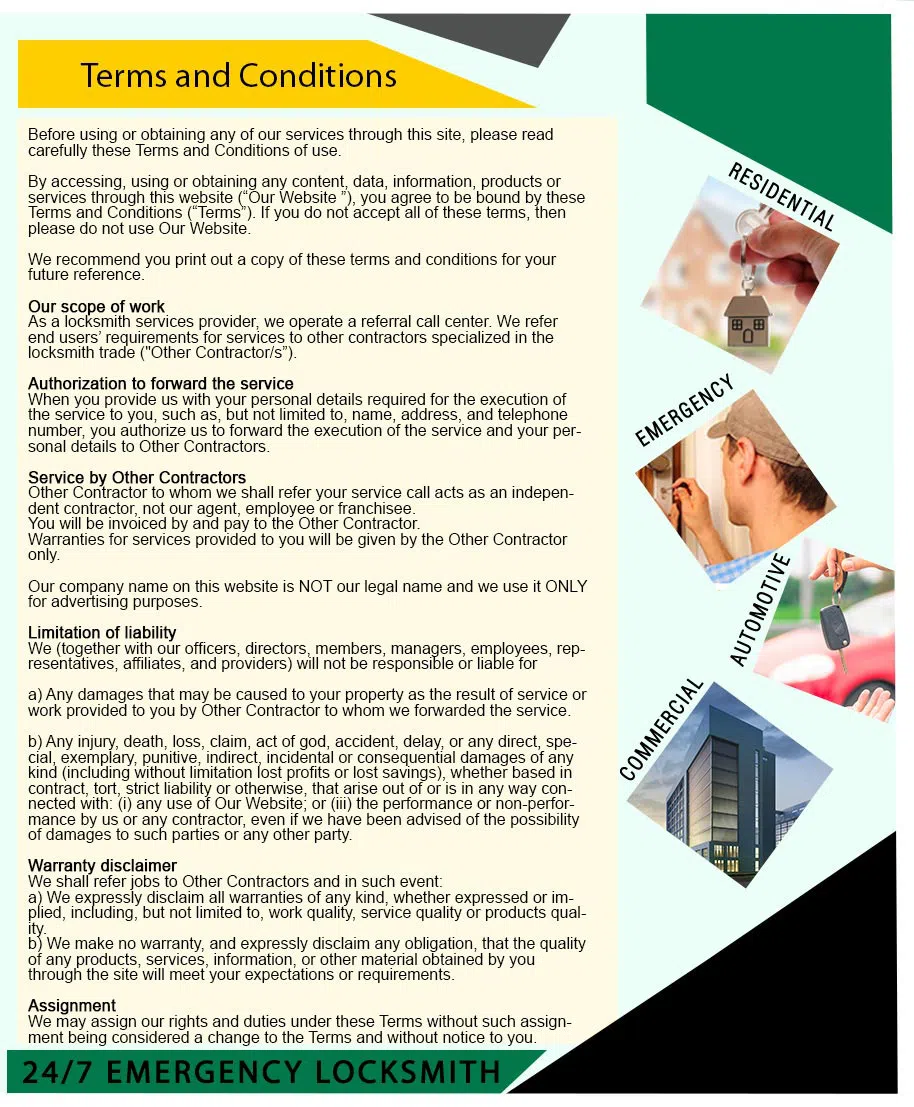 Amber Locksmith Store Hallandale, FL 954-282-5609 - terms-and-condition-68-19mod